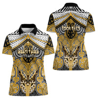 Aotearoa Iwi Ngati Tama Personalised Women Polo Shirt Maori Kowhaiwhai Pattern