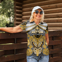 Aotearoa Iwi Ngati Tama Personalised Women Polo Shirt Maori Kowhaiwhai Pattern