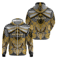 Aotearoa Iwi Ngati Tama Personalised Zip Hoodie Maori Kowhaiwhai Pattern