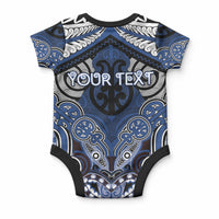 Aotearoa Iwi Ngati Tuwharetoa Personalised Baby Onesie Maori Kowhaiwhai Pattern