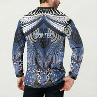 Aotearoa Iwi Ngati Tuwharetoa Personalised Button Sweatshirt Maori Kowhaiwhai Pattern