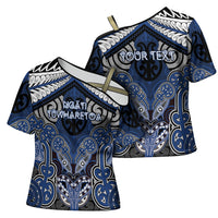Aotearoa Iwi Ngati Tuwharetoa Personalised Cross Shoulder Shirt Maori Kowhaiwhai Pattern