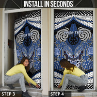 Aotearoa Iwi Ngati Tuwharetoa Personalised Door Cover Maori Kowhaiwhai Pattern