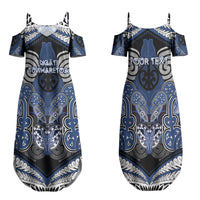 Aotearoa Iwi Ngati Tuwharetoa Personalised Family Matching Summer Maxi Dress and Hawaiian Shirt Maori Kowhaiwhai Pattern