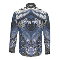 Aotearoa Iwi Ngati Tuwharetoa Personalised Long Sleeve Button Shirt Maori Kowhaiwhai Pattern