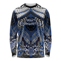 Aotearoa Iwi Ngati Tuwharetoa Personalised Long Sleeve Shirt Maori Kowhaiwhai Pattern