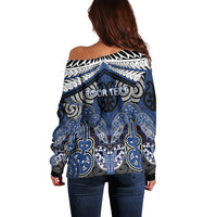 Aotearoa Iwi Ngati Tuwharetoa Personalised Off Shoulder Sweater Maori Kowhaiwhai Pattern
