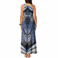 Aotearoa Iwi Ngati Tuwharetoa Personalised Tank Maxi Dress Maori Kowhaiwhai Pattern