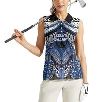 Aotearoa Iwi Ngati Tuwharetoa Personalised Women Sleeveless Polo Shirt Maori Kowhaiwhai Pattern