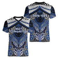 Aotearoa Iwi Ngati Tuwharetoa Personalised Women V-Neck T-Shirt Maori Kowhaiwhai Pattern
