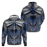 Aotearoa Iwi Ngati Tuwharetoa Personalised Zip Hoodie Maori Kowhaiwhai Pattern