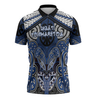 Aotearoa Iwi Ngati Tuwharetoa Personalised Zipper Polo Shirt Maori Kowhaiwhai Pattern