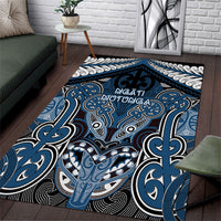 Aotearoa Iwi Ngati Mutunga Area Rug Maori Kowhaiwhai Pattern