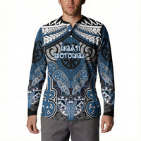 Aotearoa Iwi Ngati Mutunga Personalised Button Sweatshirt Maori Kowhaiwhai Pattern
