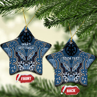 Aotearoa Iwi Ngati Mutunga Personalised Ceramic Ornament Maori Kowhaiwhai Pattern