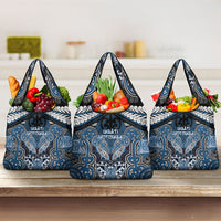Aotearoa Iwi Ngati Mutunga Grocery Bag Maori Kowhaiwhai Pattern