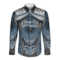 Aotearoa Iwi Ngati Mutunga Personalised Long Sleeve Button Shirt Maori Kowhaiwhai Pattern