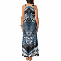 Aotearoa Iwi Ngati Mutunga Personalised Tank Maxi Dress Maori Kowhaiwhai Pattern