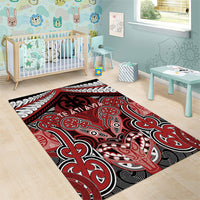 Aotearoa Iwi Te Ati Awa Area Rug Maori Kowhaiwhai Pattern
