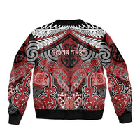 Aotearoa Iwi Te Ati Awa Personalised Bomber Jacket Maori Kowhaiwhai Pattern