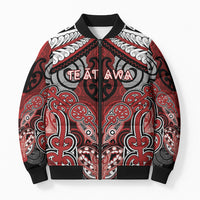 Aotearoa Iwi Te Ati Awa Personalised Bomber Puffer Jacket Maori Kowhaiwhai Pattern