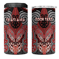 Aotearoa Iwi Te Ati Awa Personalised 4 in 1 Can Cooler Tumbler Maori Kowhaiwhai Pattern