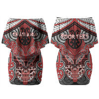 Aotearoa Iwi Te Ati Awa Personalised Couples Matching Off Shoulder Short Dress and Hawaiian Shirt Maori Kowhaiwhai Pattern