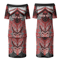 Aotearoa Iwi Te Ati Awa Personalised Family Matching Puletasi and Hawaiian Shirt Maori Kowhaiwhai Pattern