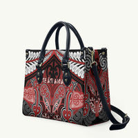 Aotearoa Iwi Te Ati Awa Leather Bag Maori Kowhaiwhai Pattern