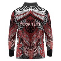 Aotearoa Iwi Te Ati Awa Personalised Long Sleeve Polo Shirt Maori Kowhaiwhai Pattern