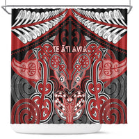 Aotearoa Iwi Te Ati Awa Shower Curtain Maori Kowhaiwhai Pattern