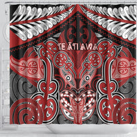 Aotearoa Iwi Te Ati Awa Shower Curtain Maori Kowhaiwhai Pattern