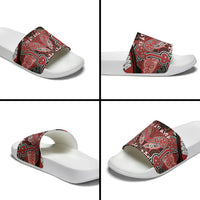 Aotearoa Iwi Te Ati Awa Slide Sandals Maori Kowhaiwhai Pattern