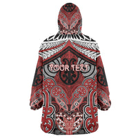 Aotearoa Iwi Te Ati Awa Personalised Wearable Blanket Hoodie Maori Kowhaiwhai Pattern