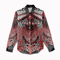 Aotearoa Iwi Te Ati Awa Personalised Women Casual Shirt Maori Kowhaiwhai Pattern