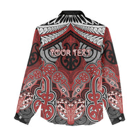 Aotearoa Iwi Te Ati Awa Personalised Women Casual Shirt Maori Kowhaiwhai Pattern