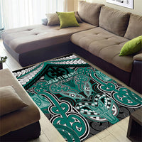 Aotearoa Iwi Ngati Maru Area Rug Maori Kowhaiwhai Pattern