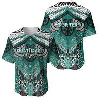 Aotearoa Iwi Ngati Maru Personalised Baseball Jersey Maori Kowhaiwhai Pattern