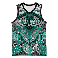 Aotearoa Iwi Ngati Maru Personalised Basketball Jersey Maori Kowhaiwhai Pattern