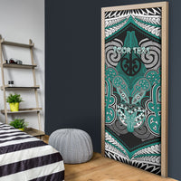 Aotearoa Iwi Ngati Maru Personalised Door Cover Maori Kowhaiwhai Pattern