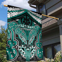 Aotearoa Iwi Ngati Maru Garden Flag Maori Kowhaiwhai Pattern