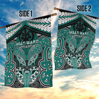 Aotearoa Iwi Ngati Maru Garden Flag Maori Kowhaiwhai Pattern