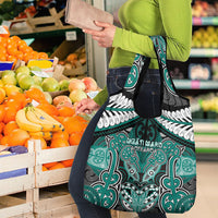 Aotearoa Iwi Ngati Maru Grocery Bag Maori Kowhaiwhai Pattern