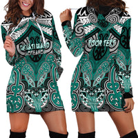 Aotearoa Iwi Ngati Maru Personalised Hoodie Dress Maori Kowhaiwhai Pattern