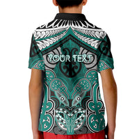 Aotearoa Iwi Ngati Maru Personalised Kid Polo Shirt Maori Kowhaiwhai Pattern