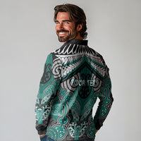 Aotearoa Iwi Ngati Maru Personalised Long Sleeve Polo Shirt Maori Kowhaiwhai Pattern