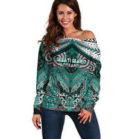 Aotearoa Iwi Ngati Maru Personalised Off Shoulder Sweater Maori Kowhaiwhai Pattern