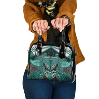 Aotearoa Iwi Ngati Maru Shoulder Handbag Maori Kowhaiwhai Pattern