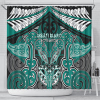Aotearoa Iwi Ngati Maru Shower Curtain Maori Kowhaiwhai Pattern