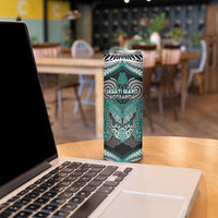 Aotearoa Iwi Ngati Maru Personalised Skinny Tumbler Maori Kowhaiwhai Pattern